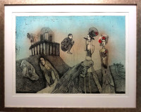 Spevačka - grafika - Katarína Vavrová 